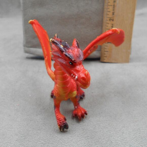 Bullyland 75528 Red/Orange Winged Dragon (Drache Rot) 2016 - Picture 3 of 7